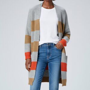 $323 SITA MURT long cardigan sweater alpaca blend striped 38 / M
